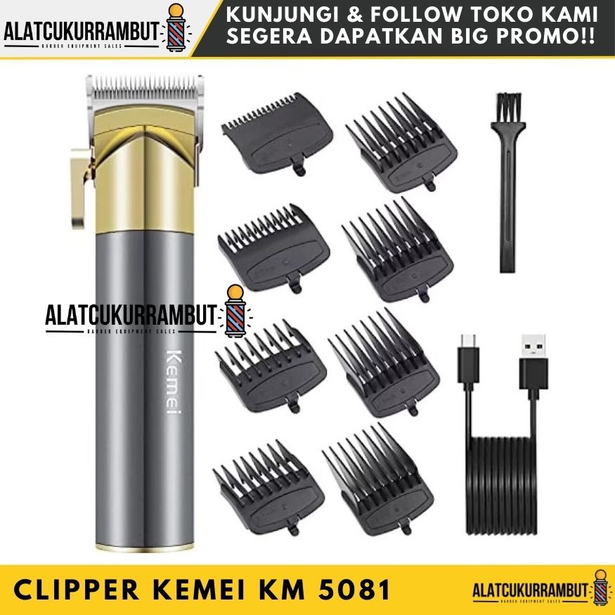 Kemei 5081 Kemei Trimmer Clipper Kemei Alat Cukur Rambut Jenggot Kumis Grooming Kit