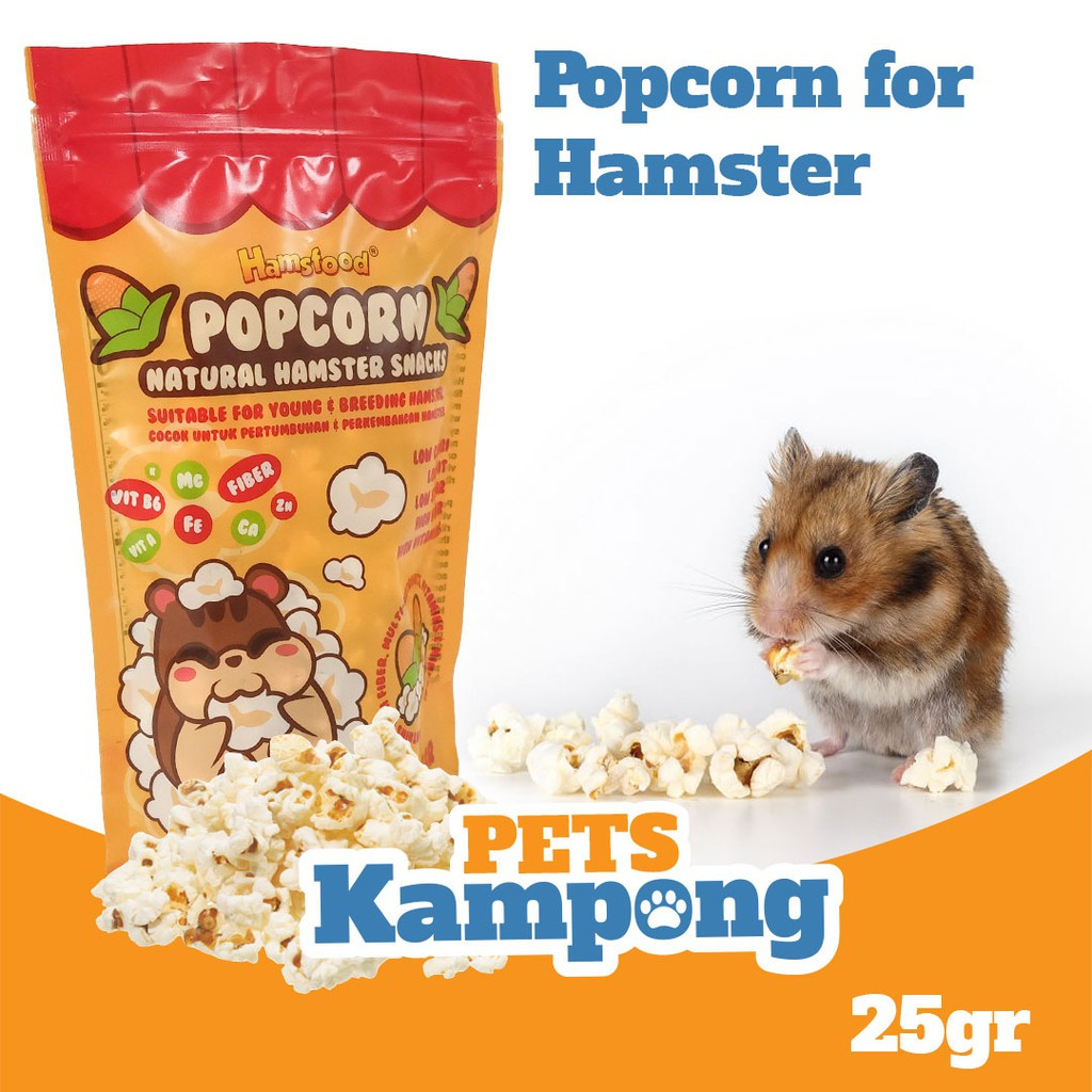 

HAMSFOOD POPCORN 25 GRAM Natural Hamster Snack Kernel Cemilan