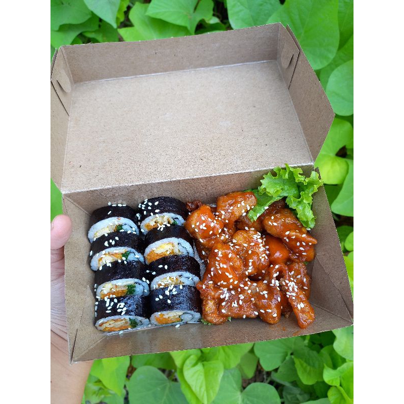 

Paket Gimbap + Yangnyeom Chikin