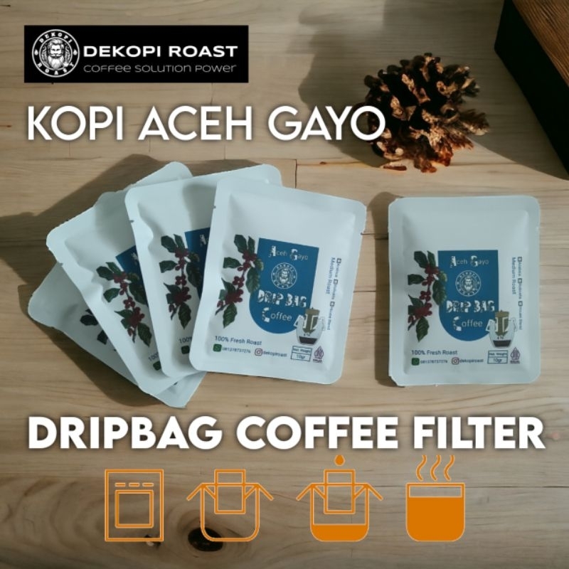 

Kopi Dripbag Cofee Filter Kopi Aceh 10gr Kopi sachet High Quality Dekopiroast Aceh