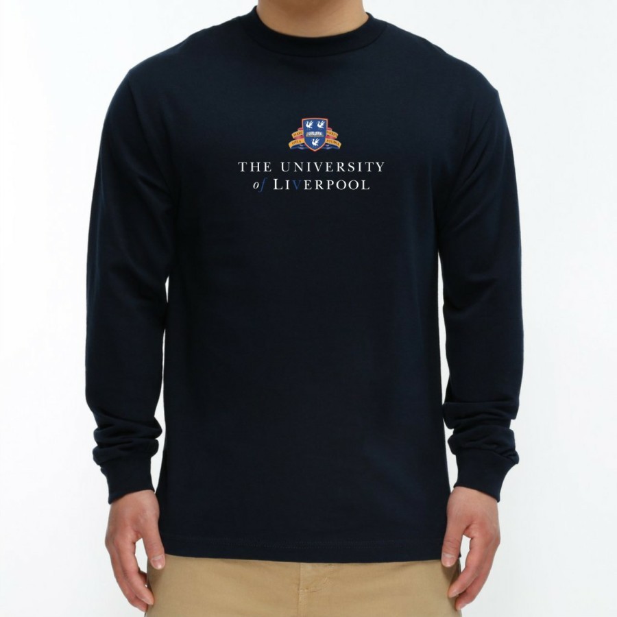 T-SHIRT KAOS THE UNIVERSITY OF LIVERPOOL LENGAN PANJANG