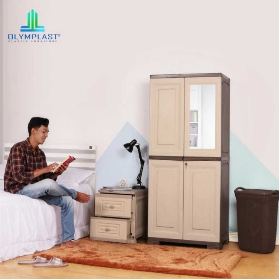 Lemari Plastik Lemari Baju 2 Pintu OMC EGC Olymplast Bandung