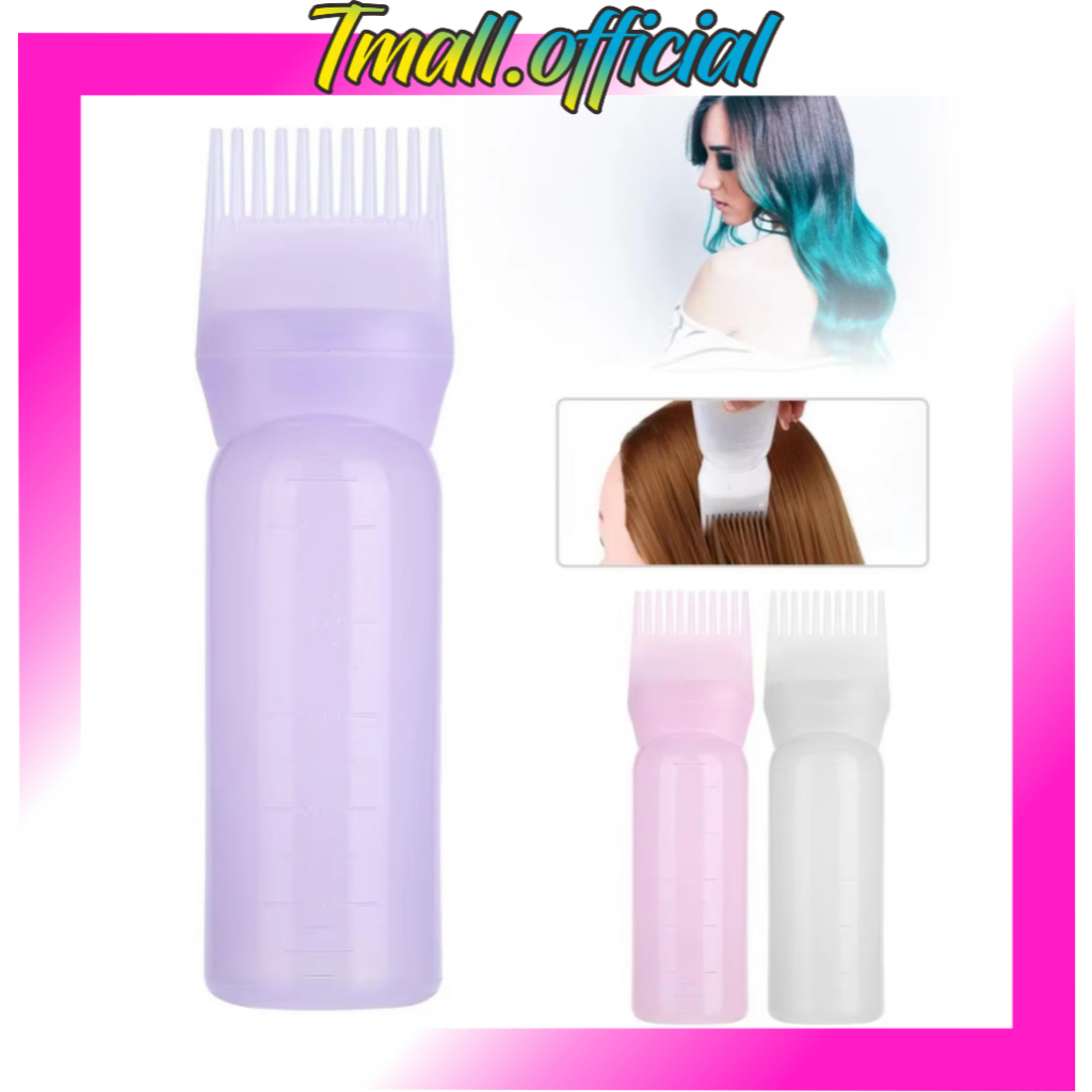 TMALL Botol Cat Rambut | Botol Wadah Pewarna Rambut | Alat Cat Rambut | Aplikator Cat Sisir | Botol 