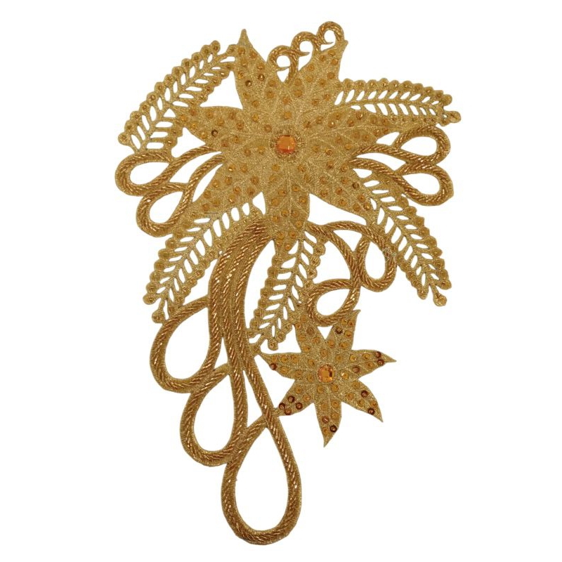 Aplikasi Bunga Bordir FULL PAYET Jepang / Bunga Tempel Hias Dres