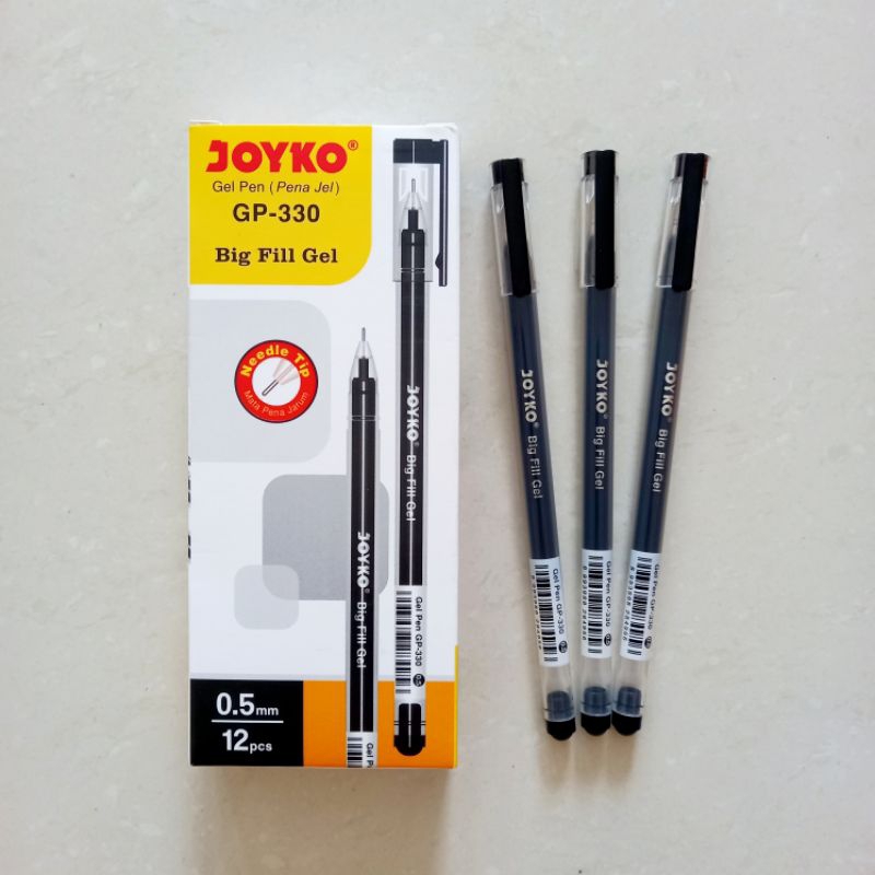 

[ LUSIN MURAH ] Pulpen Gel Pen Pena Jel 0.5 mm Joyko GP-330 Big Fill Gel Needle Tip