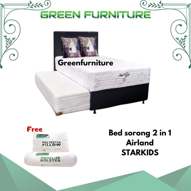 bed sorong 2 in 1 Airland SUPERKIDS matras spring bed sorong anak