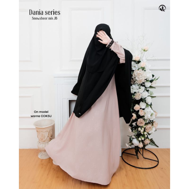 TERBARU DANIA SERIES GAMIS SYAR'I SET FK BAHAN ANTI UV GAMIS BAHAN YORYU EMBOS CRINKLE SET KHIMAR JE