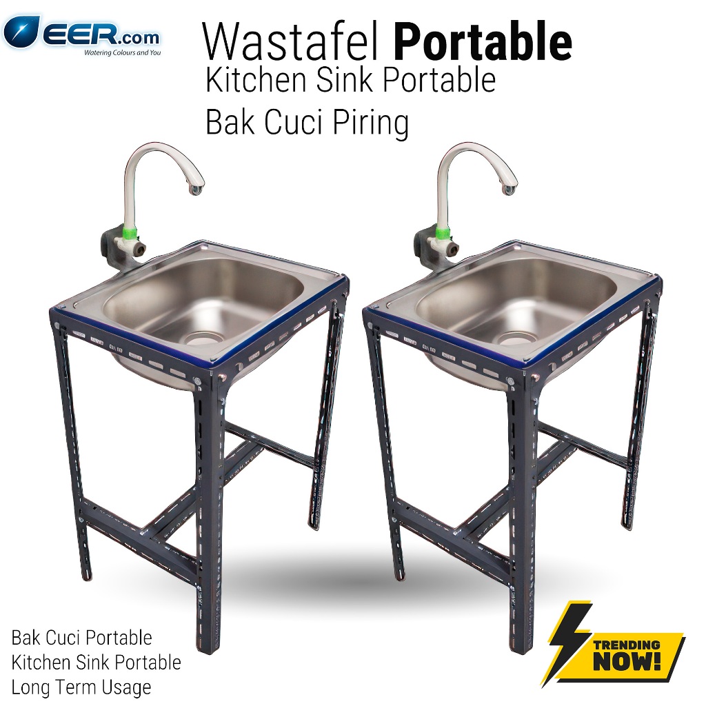 Wastafel Portable 50cm Tempat Cuci Tangan Murah Praktik Full Set