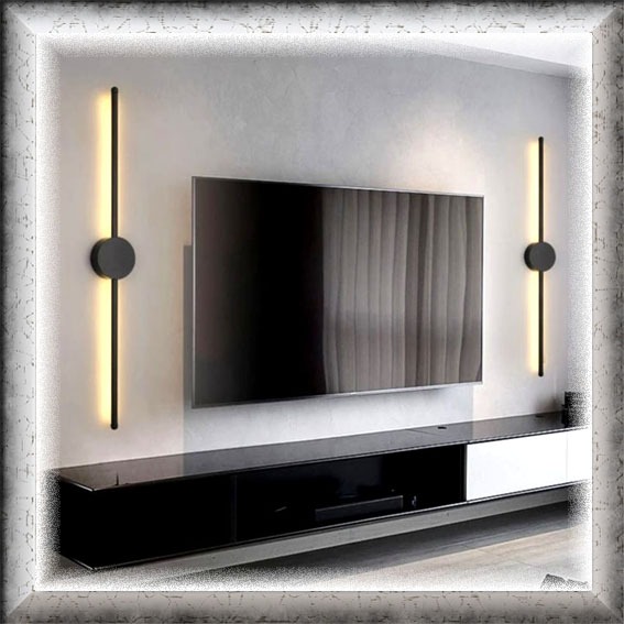 Lampu hias Dinding Nakas stick tiang Led 3 warna sinar cahaya putih kuning warm white modern minimal