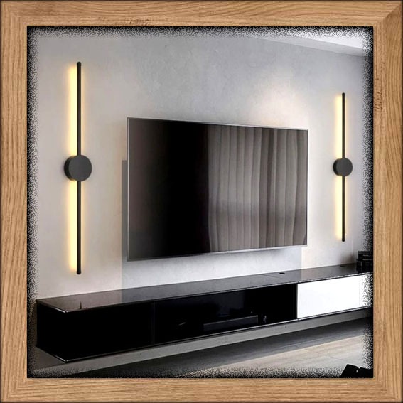 Lampu hias Dinding Nakas stick tiang Led 3 warna sinar cahaya putih kuning warm white modern minimal