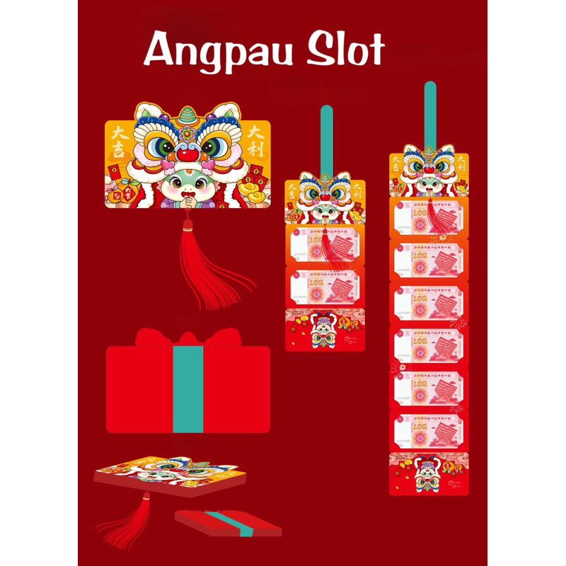 

Angpao lucu imlek 2025 ular barongsai susun tarik 2 dan 6 slot angpau