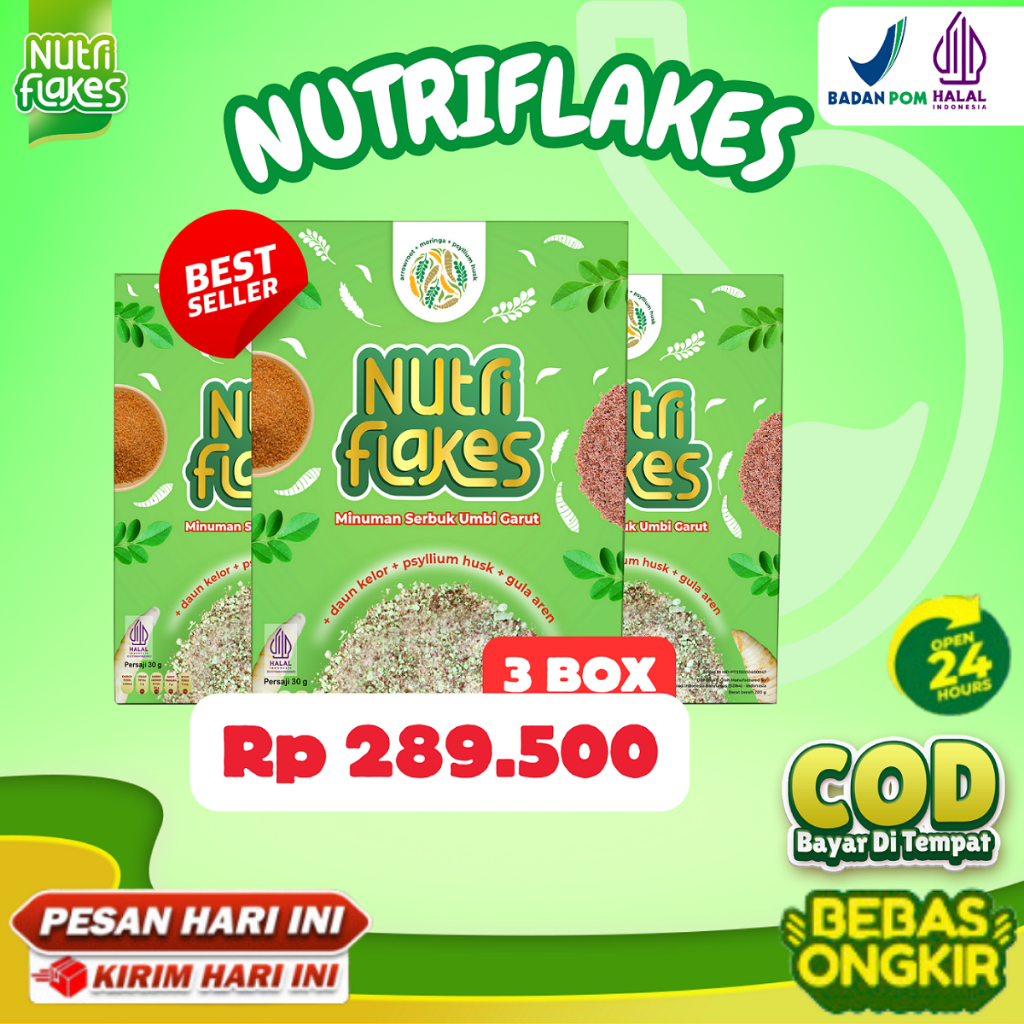 

Nutriflakes Atasi Masalah Pencernaan dengan Sereal Alami Premium, Paket Hemat 3 Box!