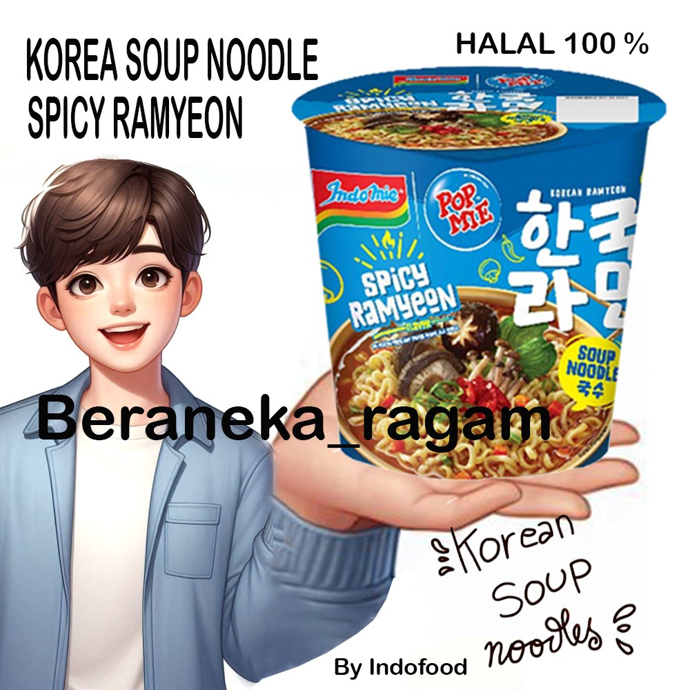 MIE KOREA POP MIE SPICY RAMYEON SOUP NOODLE