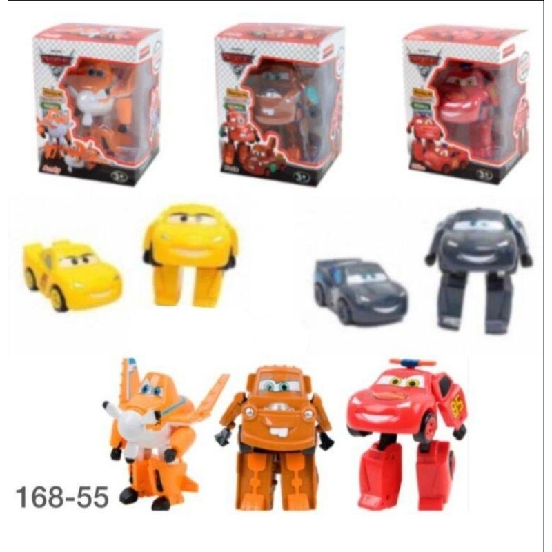 MURAH MCQUEEN TRANSFORM / MAINAN ROBOT BERUBAH MOBIL / MOBIL CARS TRANSFORM