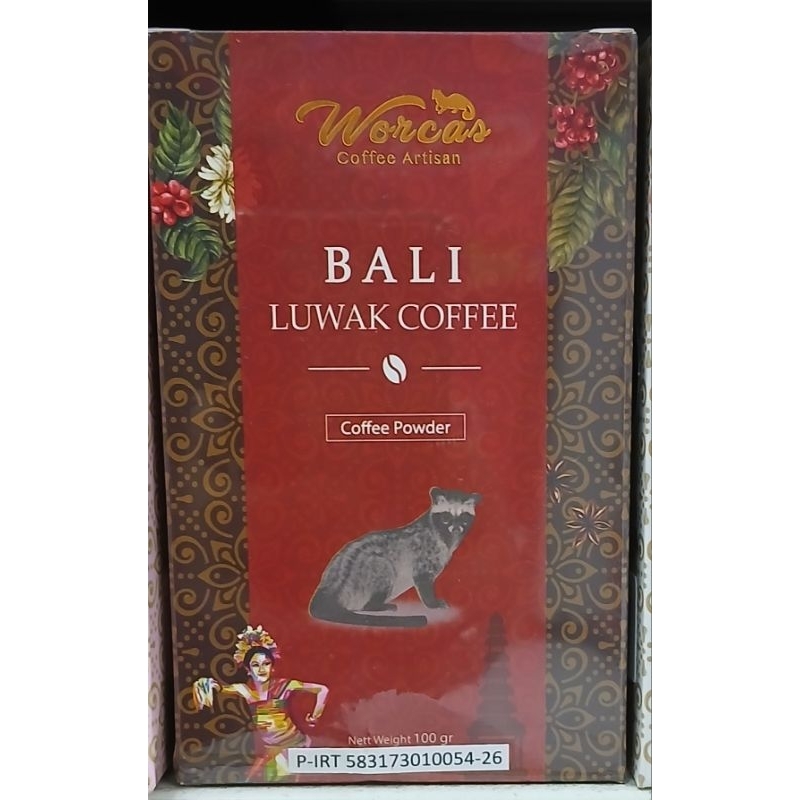 Bali Kopi Luwak WORCAS Pure Bali Kopi Luwak 100g - HM.