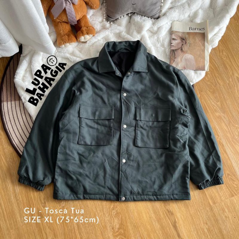 GU by UNIQLO Ijo Tosca Tua Casual Oversize Jaket size XL • 100% Original