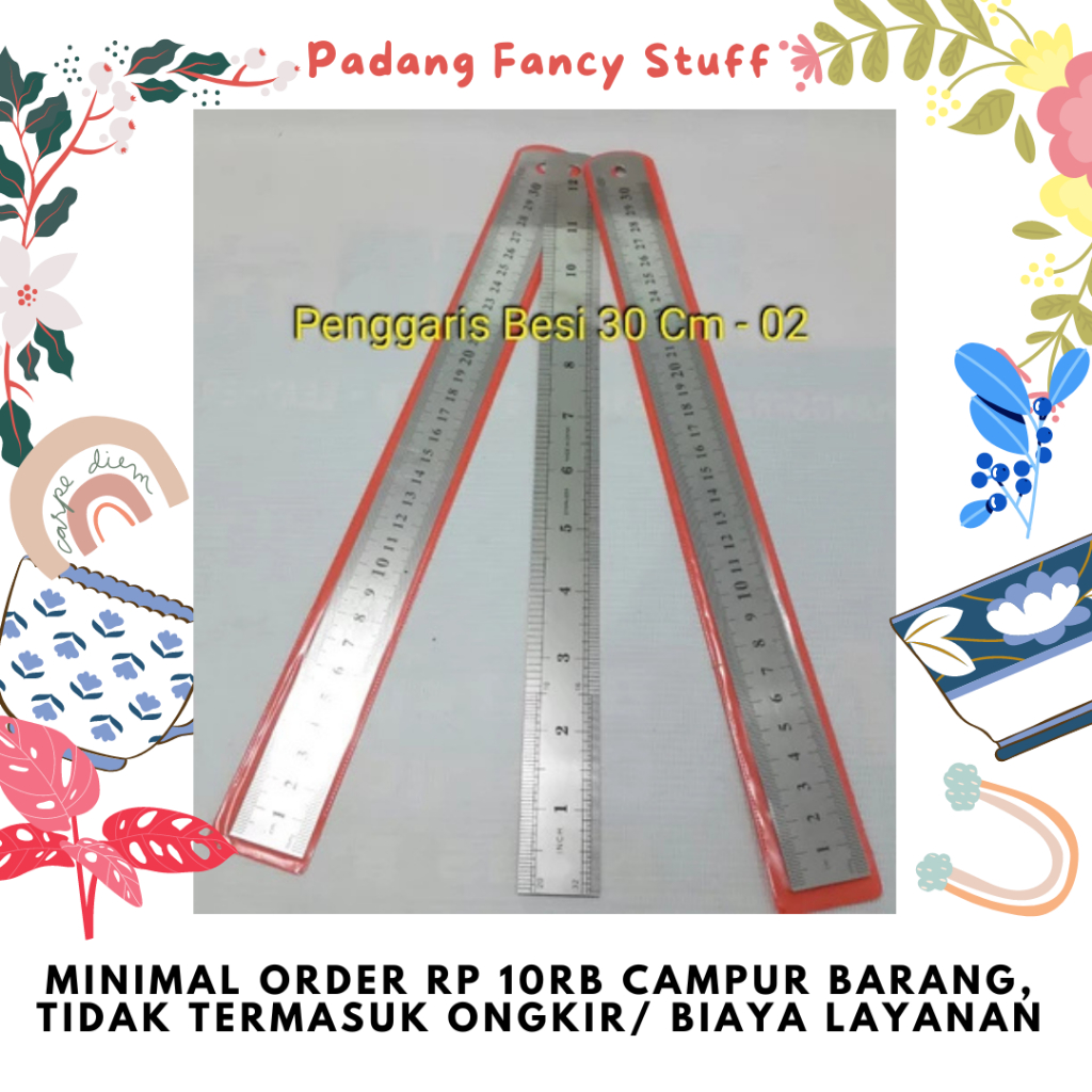 

PFS - 018 PENGGARIS BESI 15 CM 30 CM Termurah Stainless Pengaris Garisan ALAT TULIS ROL RULER ANTI PATAH