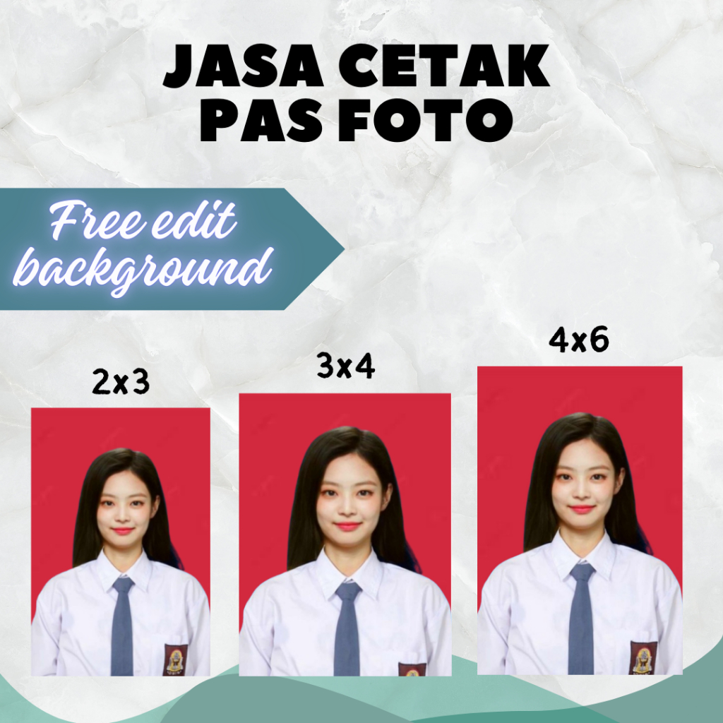 

JASA CETAK PAS PHOTO - FREE EDIT BACKGROUND