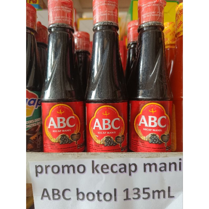 

ABC kecap manis botol 135 ml × 3 pcs kecap meja botol