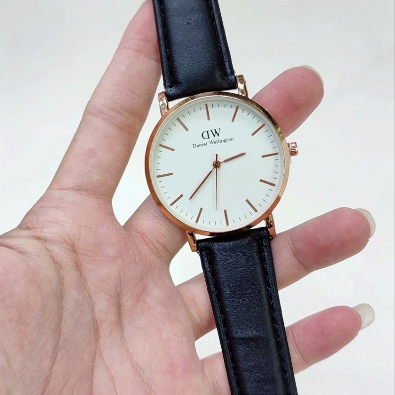 Jam Tangan DE 02 Casual Elegan Jam Tangan Pria Tali Kulit