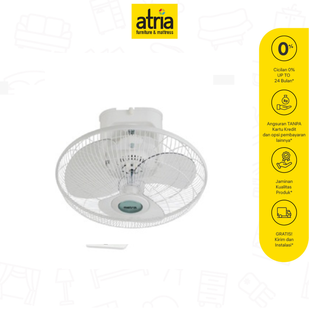 KIPAS ANGIN C MISTRAL ORBIT CEILING FAN 16 18 INCH WHITE