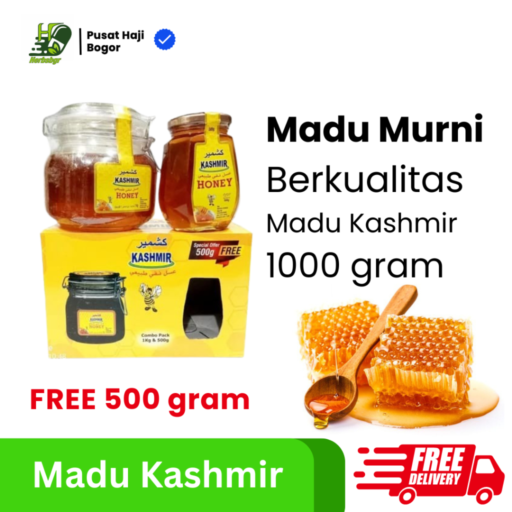 

Madu Kashmir Kombo 1 Kg Free 500 gram / Madu KASHMIR Asli Madu Murni Original