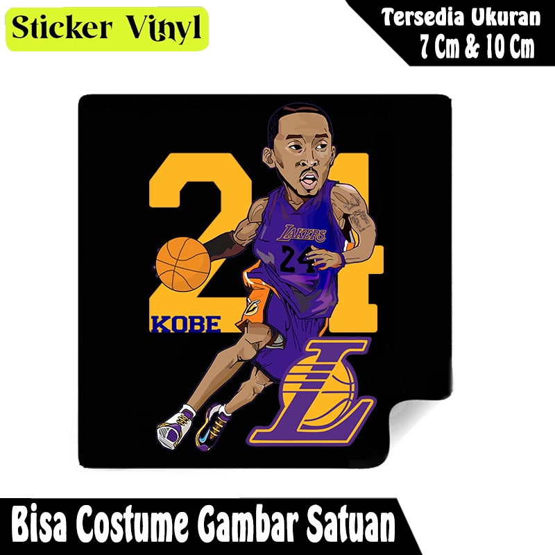 

Radit667 Stiker Sticker Pemain Basket Kobe Bryant 24 L.A Lakers Bahan Vynil Tahan Air Bisa Custom Gambar