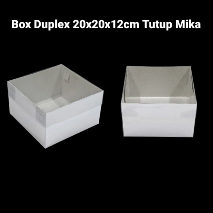 

( 3 pcs ) Dus Mika Chiffon Cake Hampers Kado Kotak Box 20x20x12 cm Muat 4 Toples Tabung 600ml