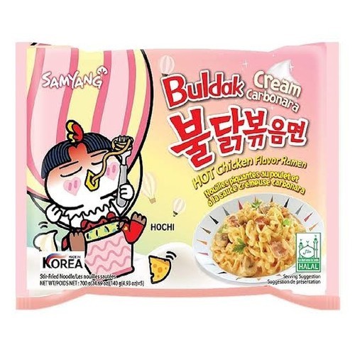 

Samyang Buldak Cream Carbonara Mie Instant Goreng Rasa ayam Pedas 140G