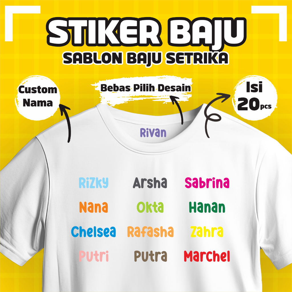 

TERMURAH DTF STIKER NAMA UNTUK BAJU SABLON BAJU CETAK DTF NAMA [PART 2]