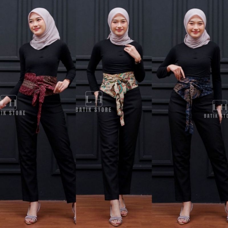 Obi belt wanita batik ikat pinggang batik