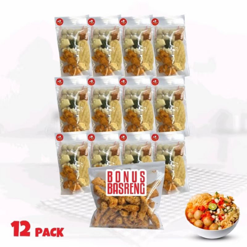 

Baso Aci original kemasan kecil 12 pack ( free basreng 1 Bks ) Rp 36.000