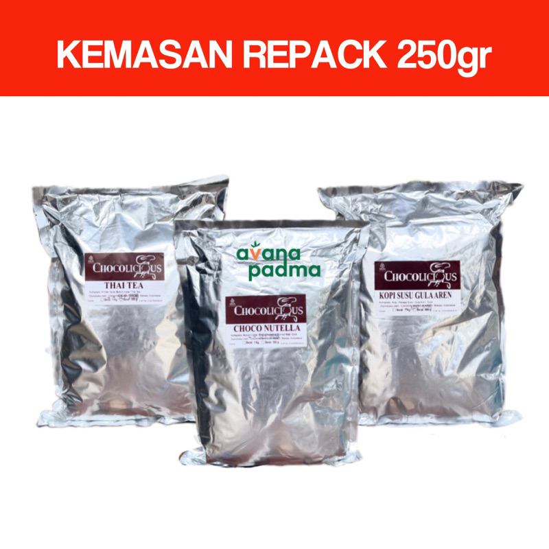 

Chocolicious Bubuk Minuman (Repack 250g) (58 Varian Rasa)