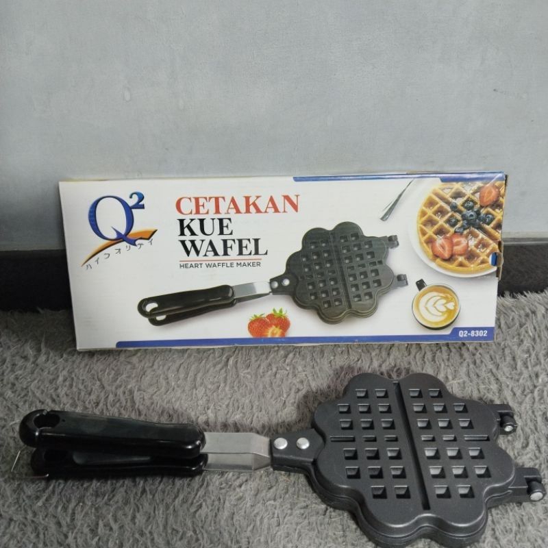 CETAKAN WAFFLE Q2 8302 Q2 8301 / CETAKAN KUE WAFFLE / WAFFLE MAKER / HEART WAFFLE MAKER / SQUARE WAF