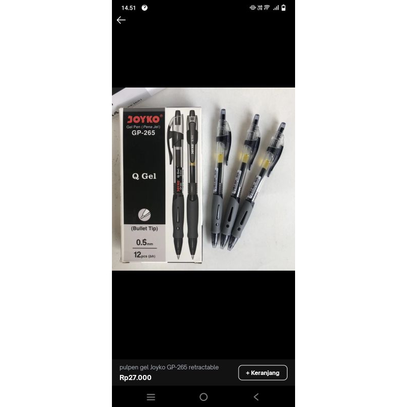 

pulpen gel joyko GP- 265 ( 12 pcs )