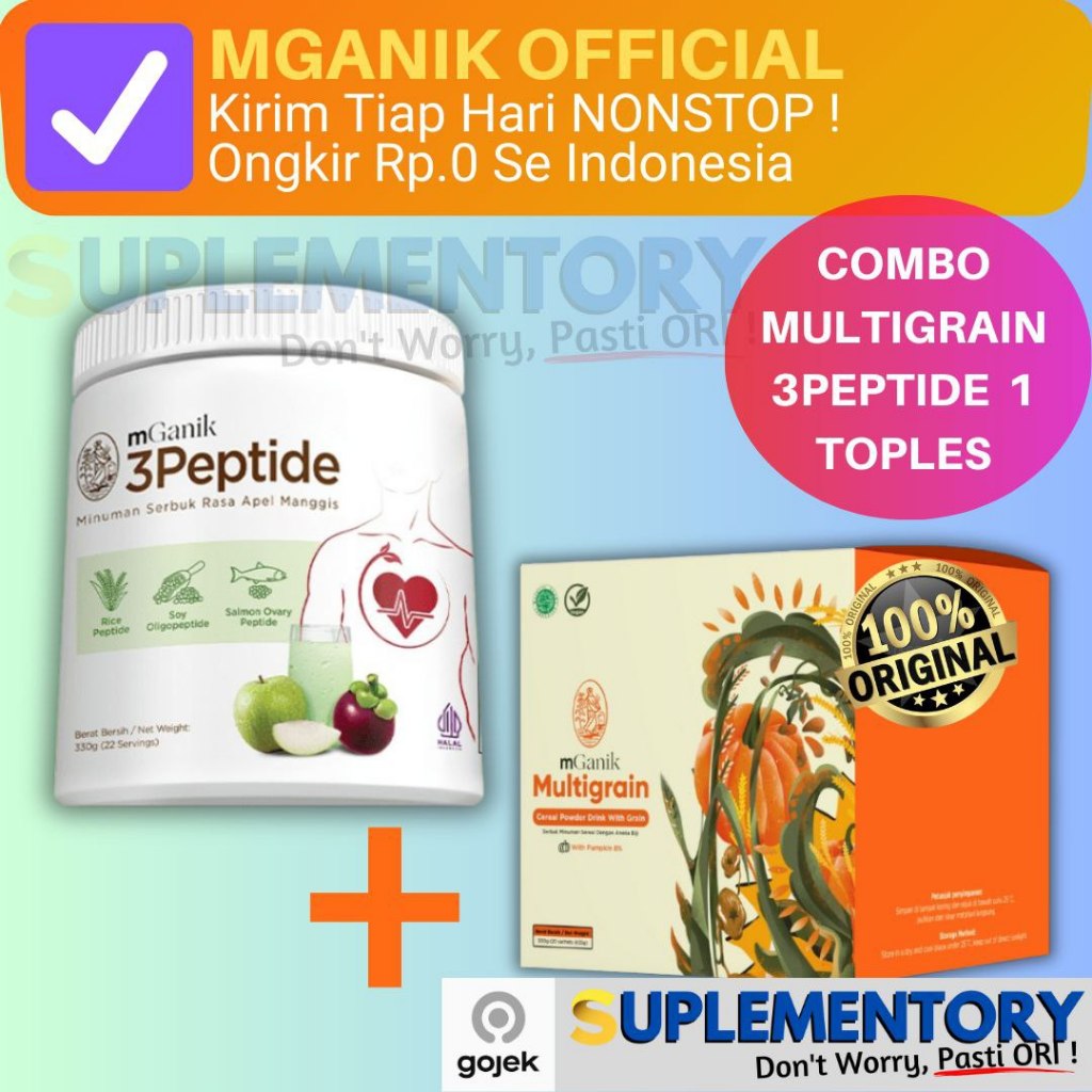 

mGanik 3Peptide Suplemen Jantung Koroner Stroke 3 Peptid Mganic tripeptide multigrain multigrand multi grain grand