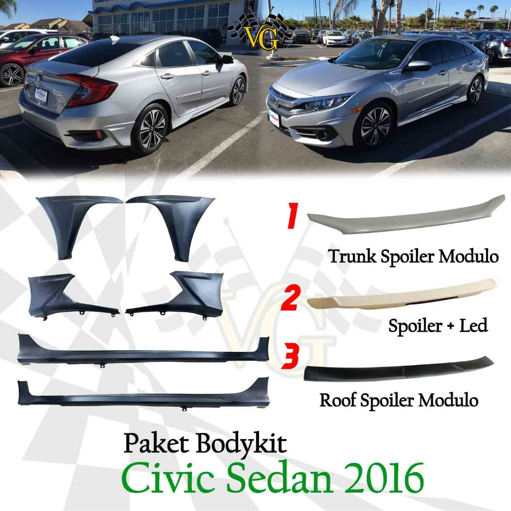 BODYKIT MODULO CIVIC SEDAN 2016 - 2019 + SPOILER