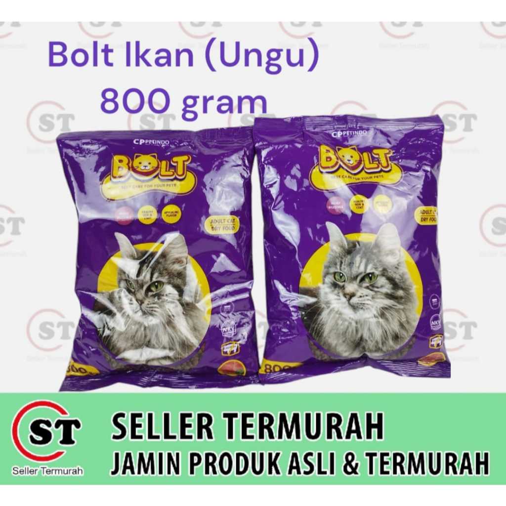 BOLT 800 GRAM PAKAN KUCING BENTUK IKAN/ BENTUK DONAT/ BENTUK BULAT