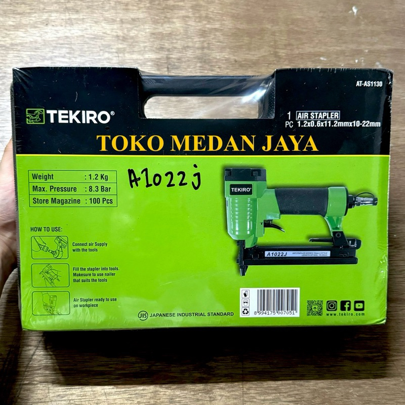 1022J AIR NAILER GUN STAPLES ANGIN PAKU TEMBAK U TEKIRO 1022 J 22MM