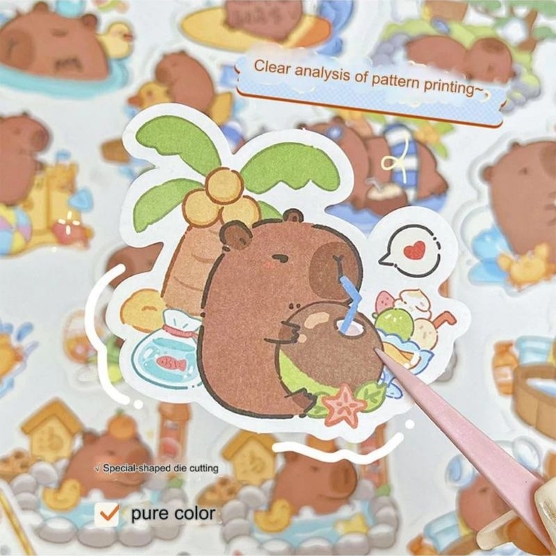 

100 PCS HOLIDAY CAPYBARA MEMOPAD CUTE KAPIBARA