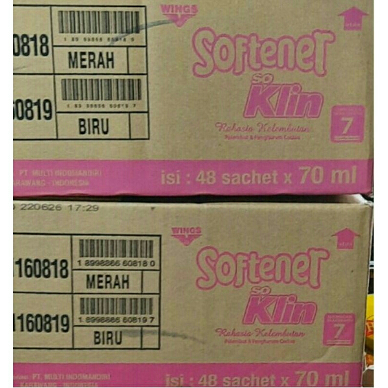 SOKLIN SOFTENER 1000  - SOKLIN PEWANGI 1000 1DUS 48X70ML