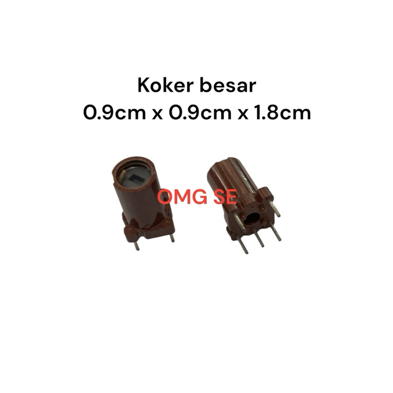 koker besar 5Pin kaki 9mm x 9mm x 18mm (PxLxT)