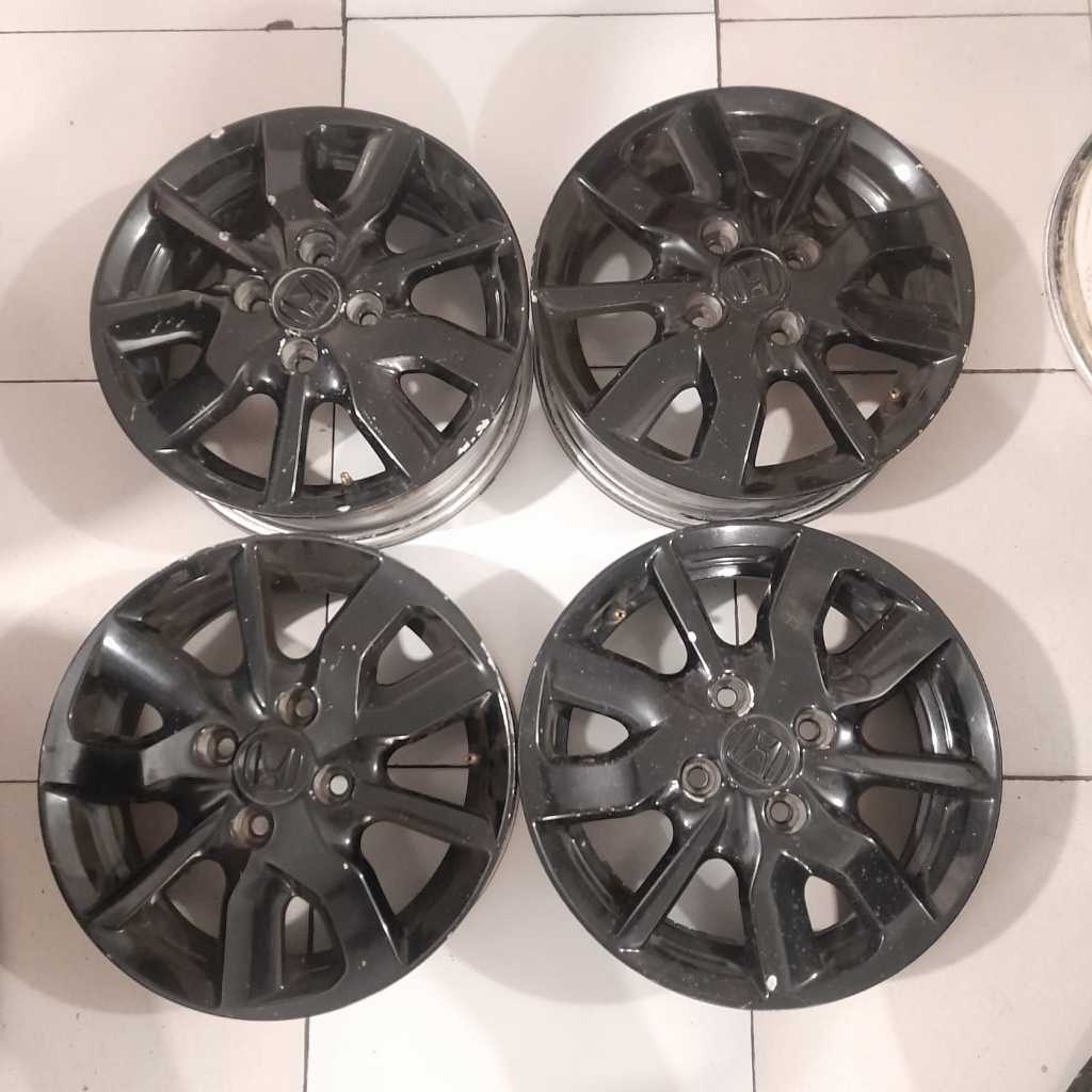 Velg Murah Ring 14 Original Lebar 5 Copotan Honda BRIO Pcd 4x100 Black Free Ongkir