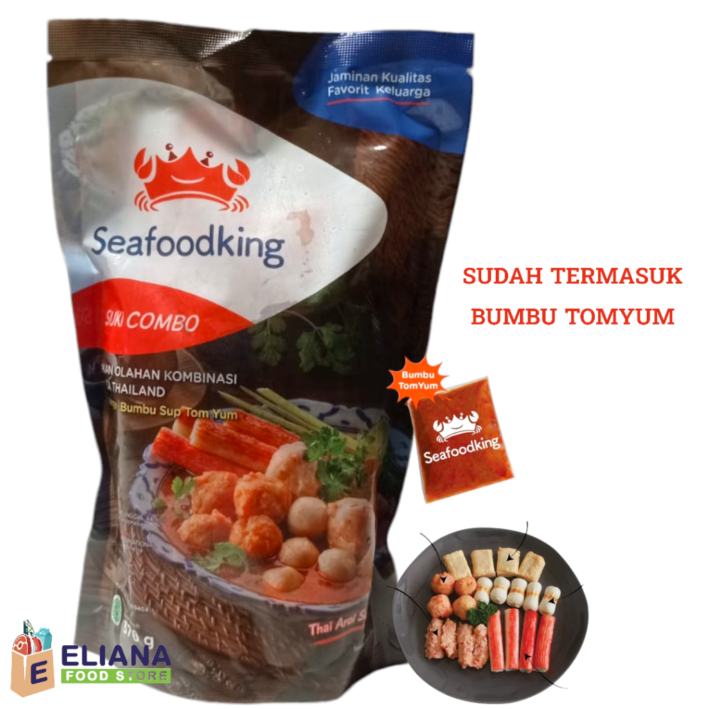 

Seafoodking Suki Combo 21 PCS + Bumbu Tom Yum 300 GR / Steamboat Shabu Combo