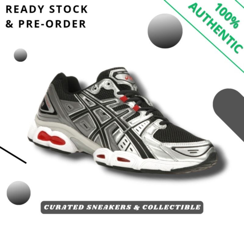 Asics Gel Nimbus 9 Graphite Grey Red 1201A424-023 Authentic