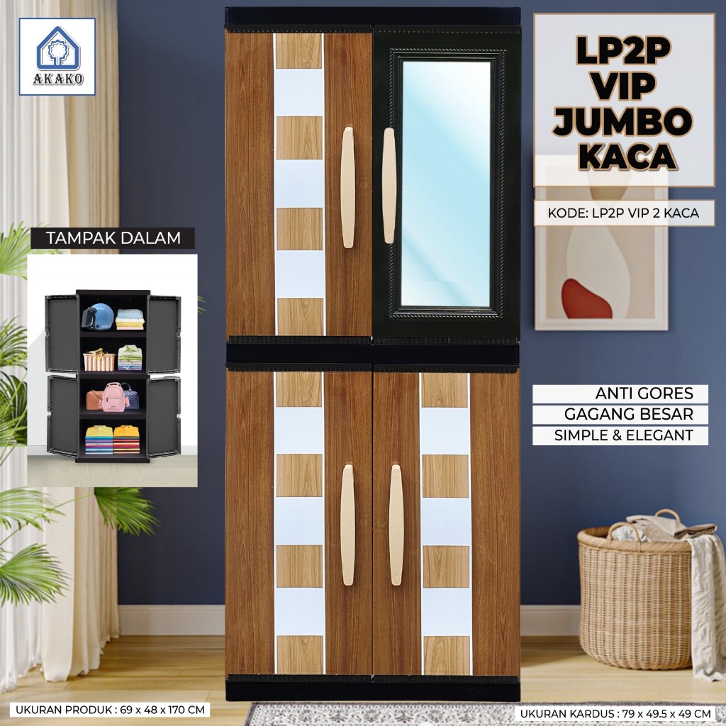 LEMARI PLASTIK LP2P-VIP  AKAKO