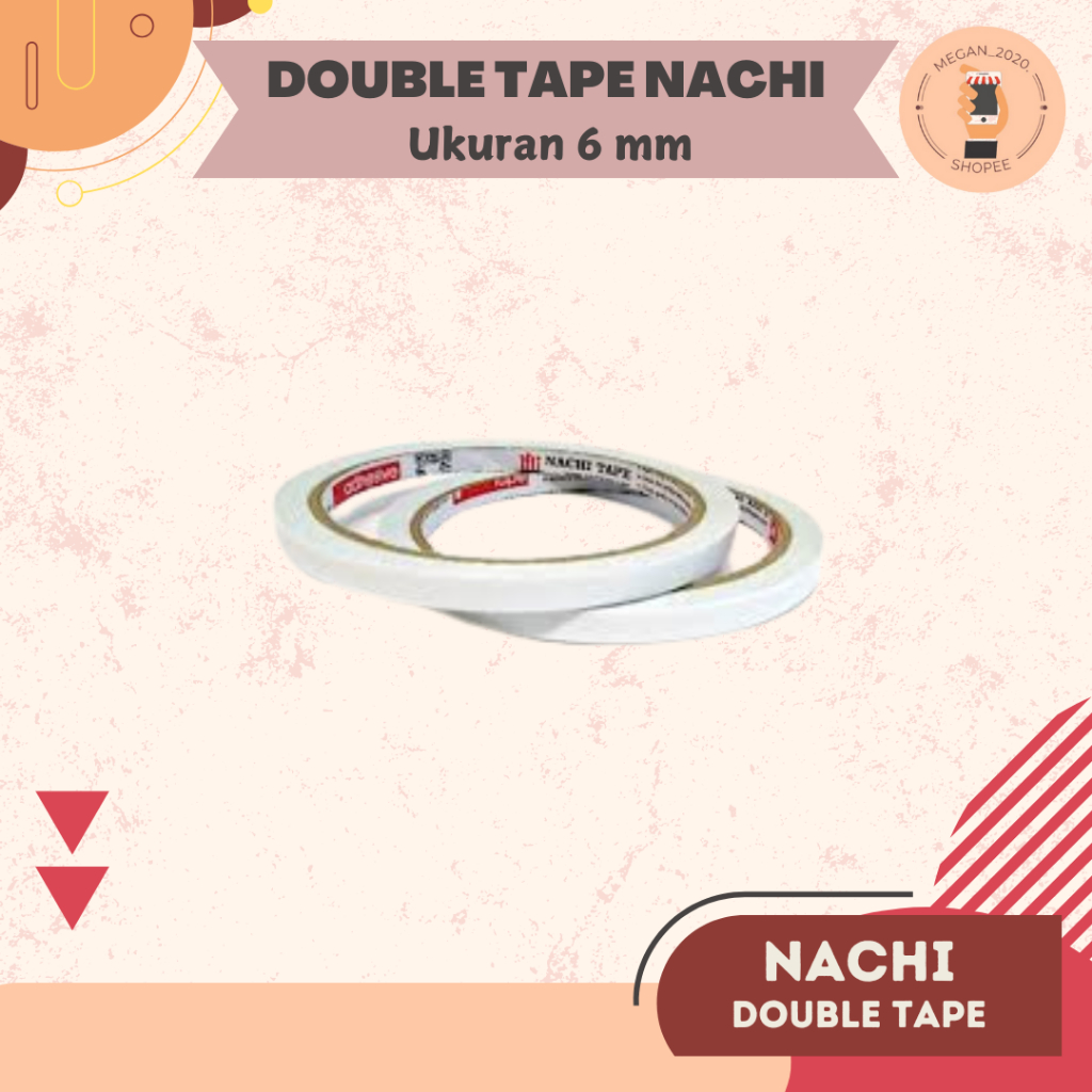 

Double Tape 6mm Nachi Lakban Selotip Kecil Plakban Isolasi 6mm Solasi 1/4 Inchi Stationery ATK Murah