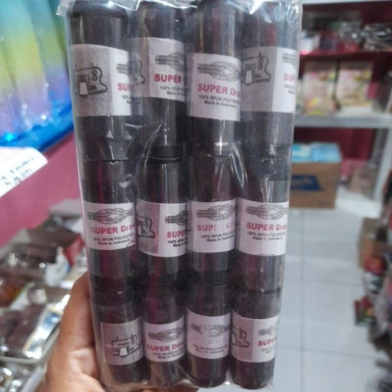 Benang jahit 12 pcs benang jahit hitam
