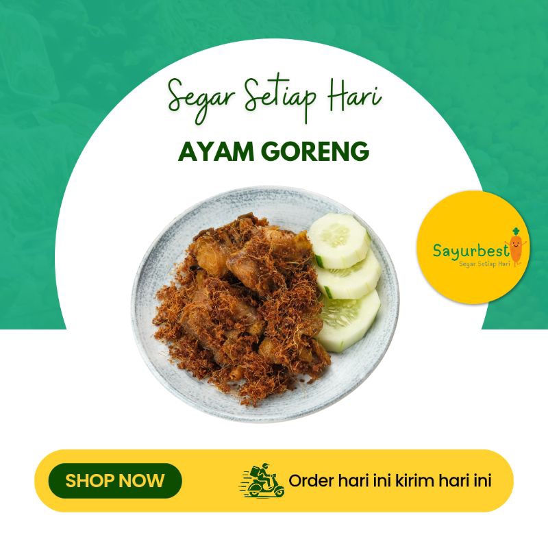 Lauk Matang Ayam Goreng, Sambal Dan Lalapan