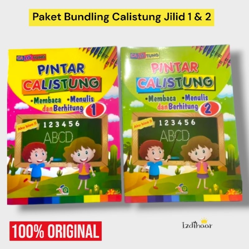 Buku Paket Belajar Membaca Anak TK Usia 3-6 Tahun Calistung Jilid 1&2 Full Colour Ukuran Besar